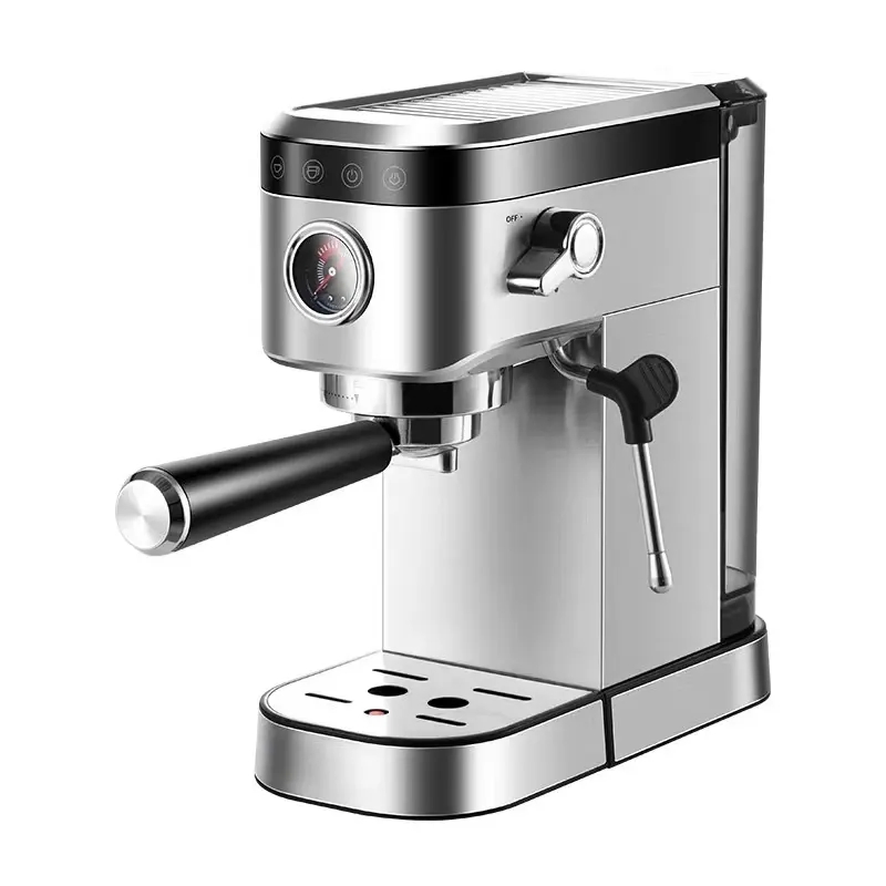 Silver Espresso Machine Home Espresso Maker Mini Coffee Machine