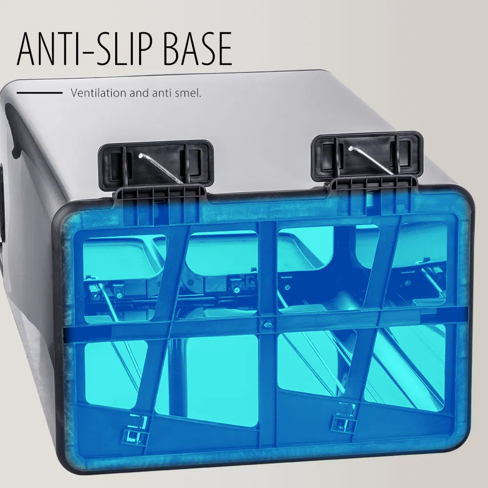 60L 2 Compartments Stainless Steel Recycling Bin with Soft Close Lid