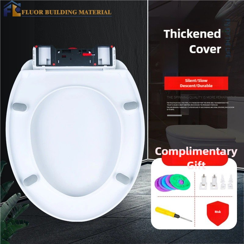 Fluor Custom Standard Bathroom Extended PP Toilet Seat Cover