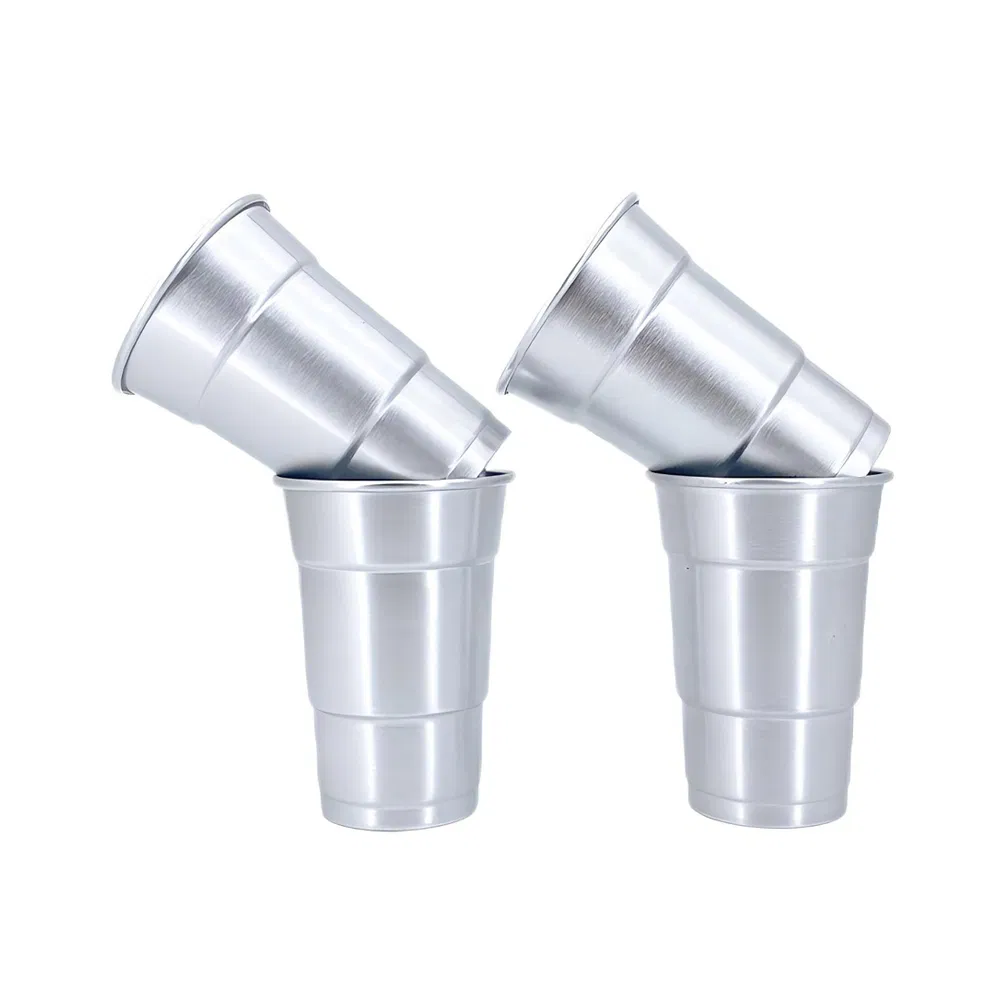 Aluminum Beer Cup Reusable Drinking Cup Metal Coffee Cup with Custom Brand