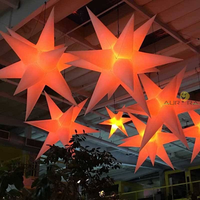 Hot Sale Custom Wonderful Inflatable Light up Cone Cheap Attractive Star