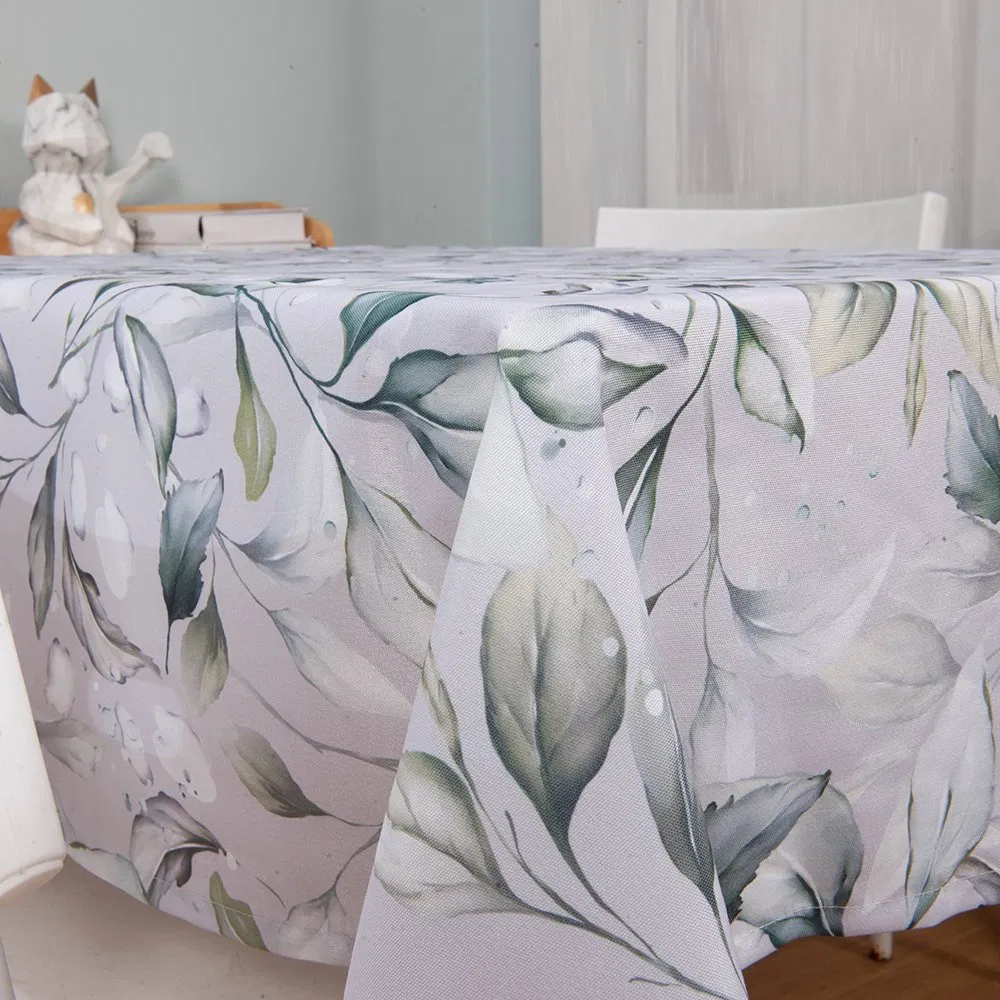Modern Durable Wholesale Custom Linen Blue Floral Printed Cloth Napkins Table Linens