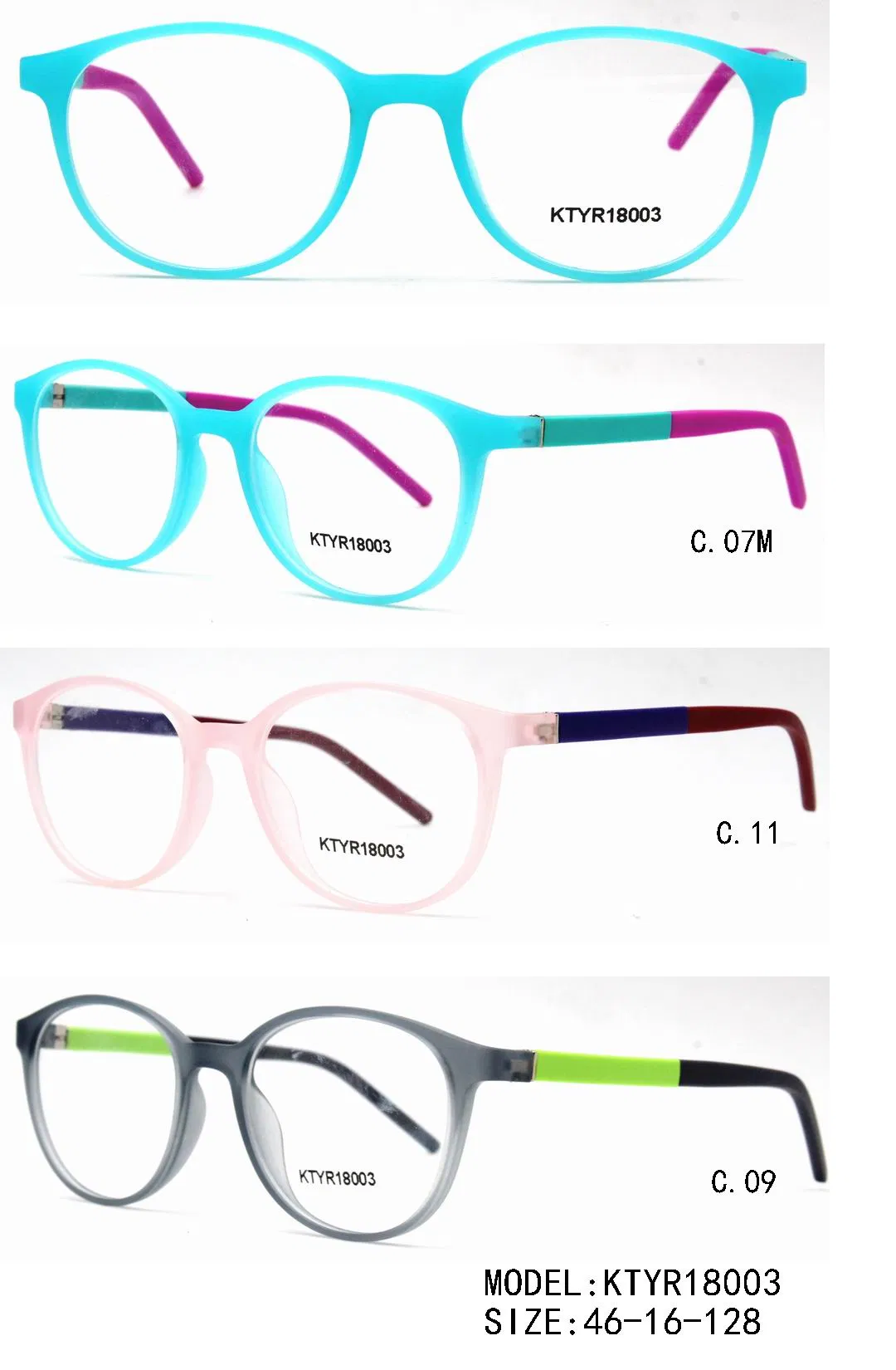 Kid's Tr90 Optical Frame Ready Goods Stock Children's Frames Eyewear Ktyr18003