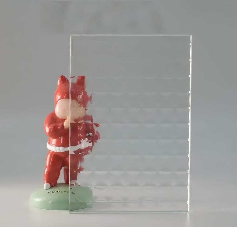 Clear Extra Clear Vertical Ribbed Pattern Glass for Modern Interior Sliding Door