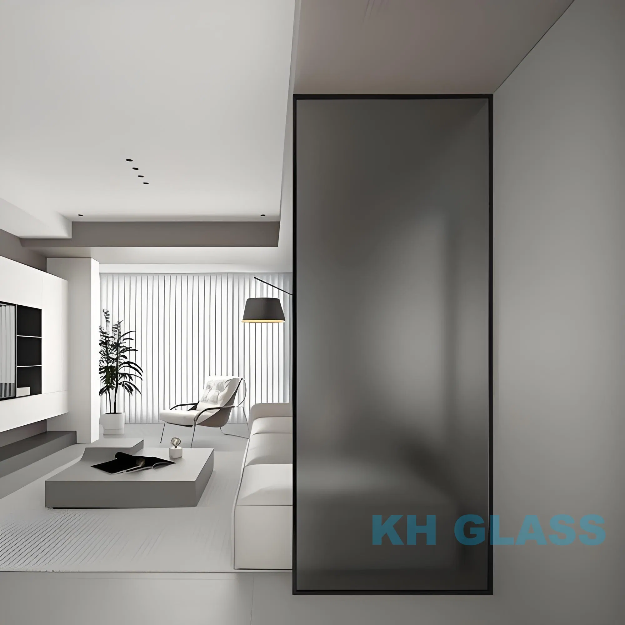 Gray Grey Bronze Color Stylish New Designed Acid Etched Glass