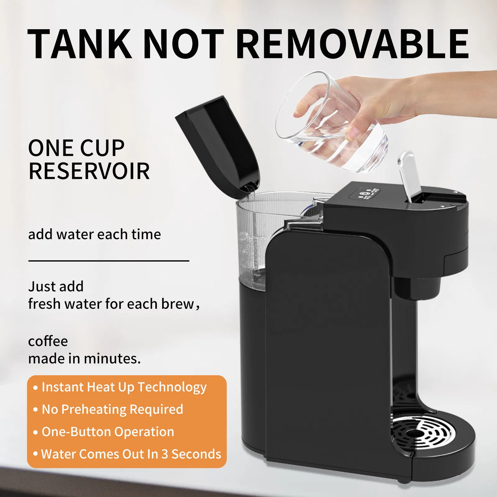 Retro Mini Capsule Coffee Machine - Automatic Home Brewing for Italian Espresso & American