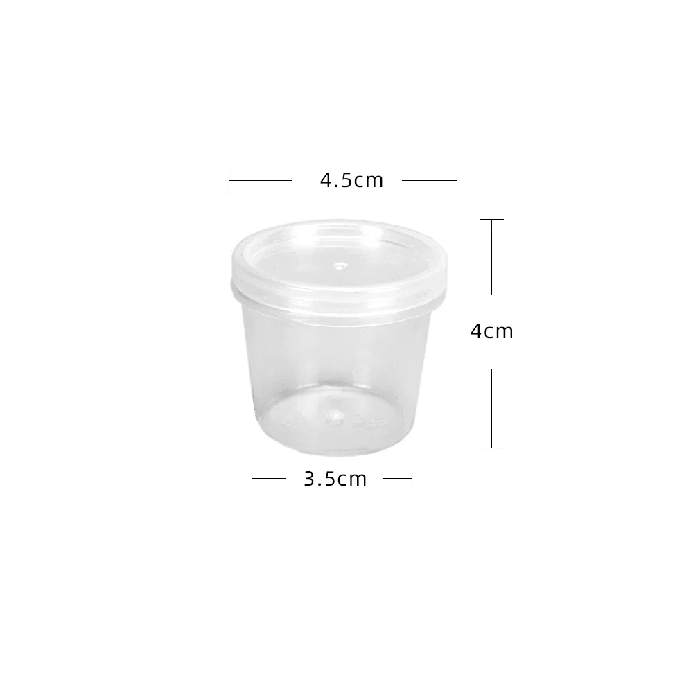 Convenient 1oz 35ml Salad Dressing Cups with Lids Mini Plastic Sauce Cups
