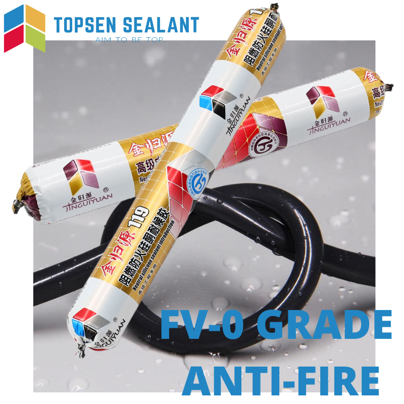 Fv-0 Grade Fire Stop Sealant Fast Drying Fireproof Silicone Sealant