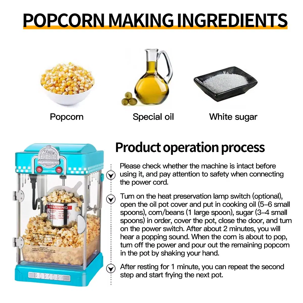 Professional Automatic Popcorn Maker Machine