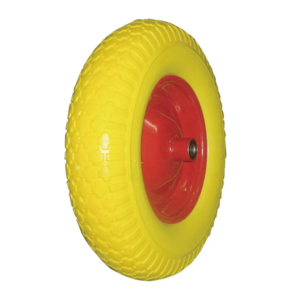 16" Flat Free Solid PU Wheelbarrow Wheel