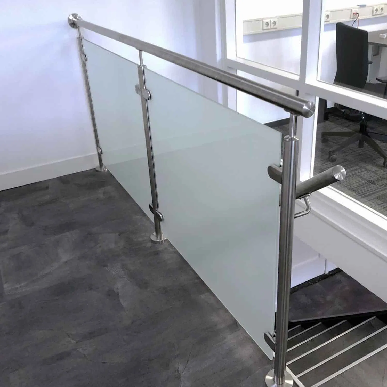 Factory Stainless Steel Frameless Spigot Staircase Balcony Handrail Balustrade with CE