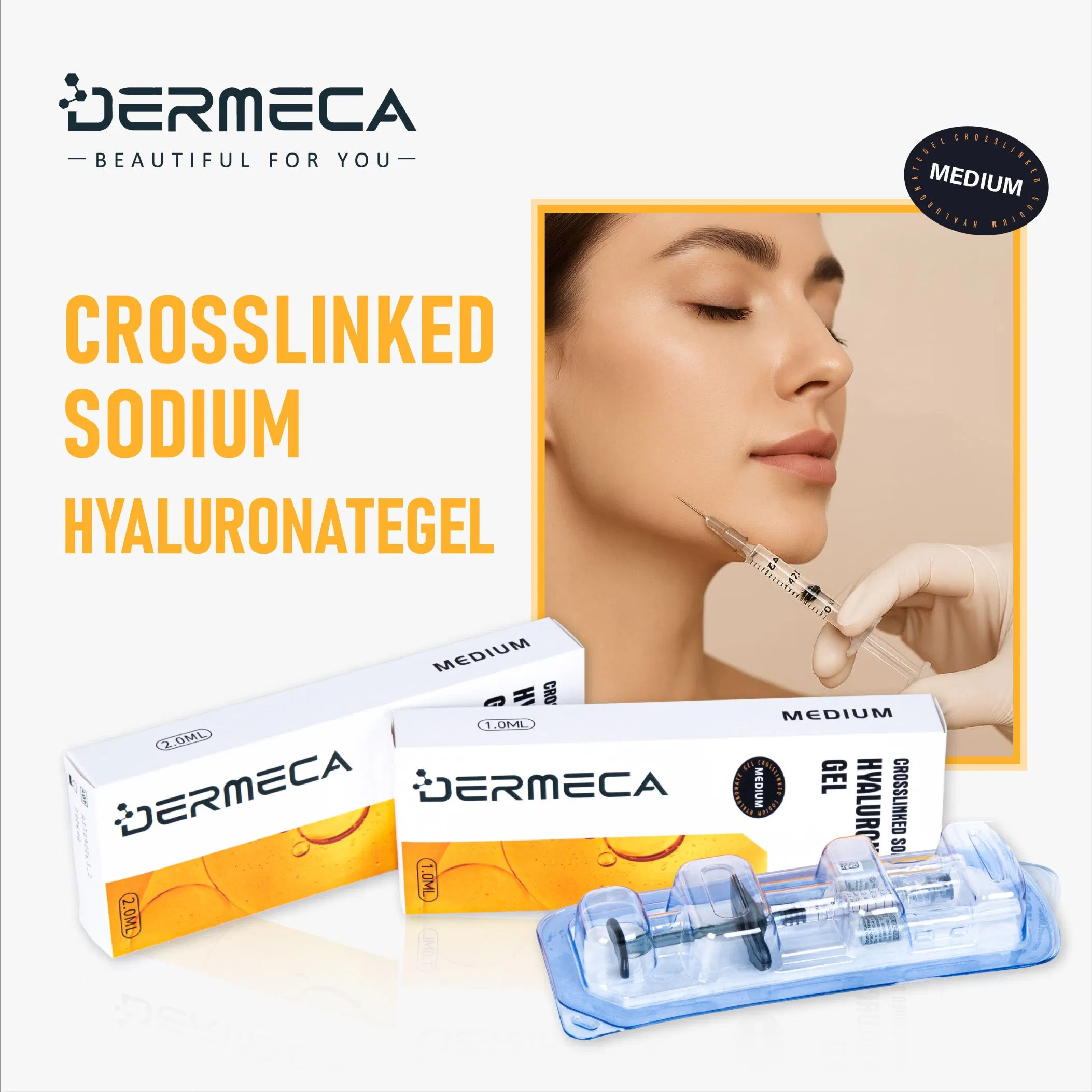 Dermeca Crosslinked Acid Hyaluronic Gel Anti-Aging Injectable Filler Fine Lines Removal