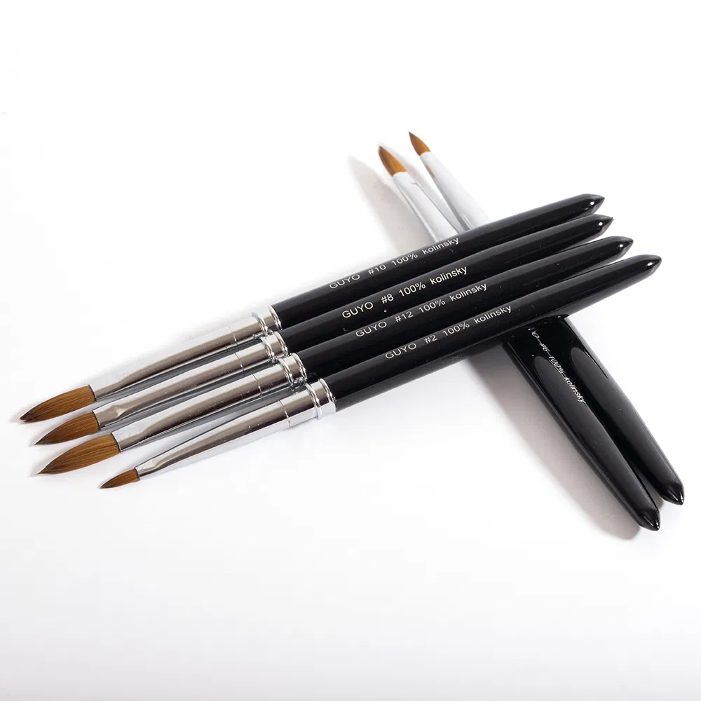 Black Color 100% Pure Kolinsky Sable Acrylic Nail Art Brush Manufacture