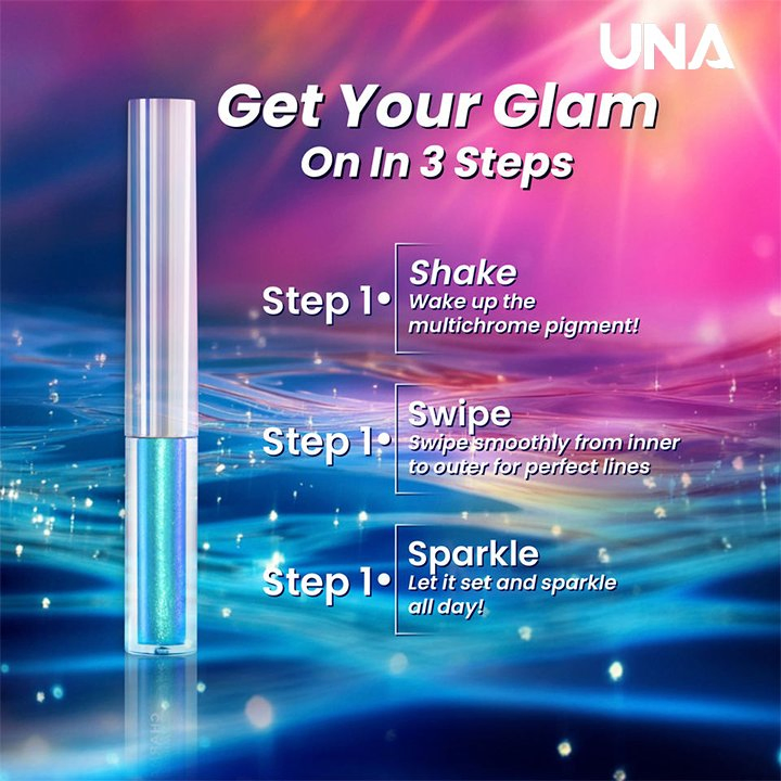 Wholesale Shiny Metallic Eye Liner Chameleons Multi Chrome Eyeliner Liquid Pearl Gloss Color Aurora Glitter Eyes Makeup