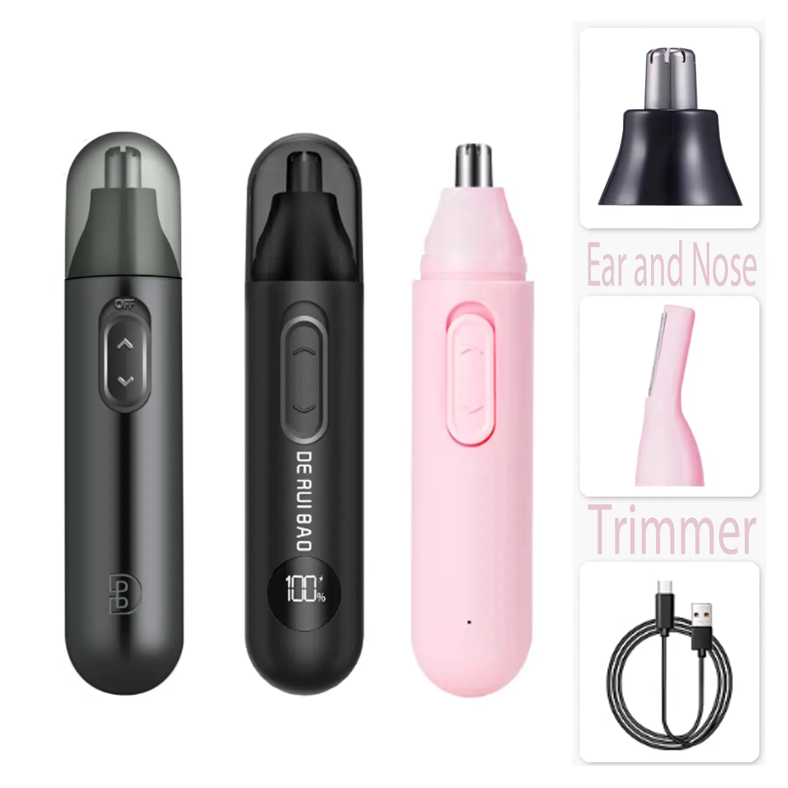 Ergonomic Grip Precision Shaving Solution Ear and Nose Trimmer