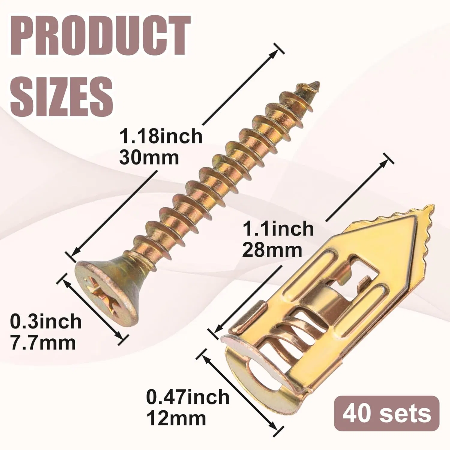 Self Drilling Drywall Anchors with Screws Kit Drywall Anchors Set