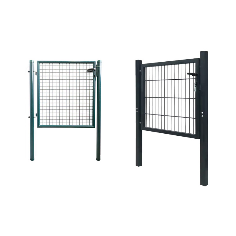 100X150cm Home Yard Metal Fence Gate Green Euro Garden Gate with Safety Lock