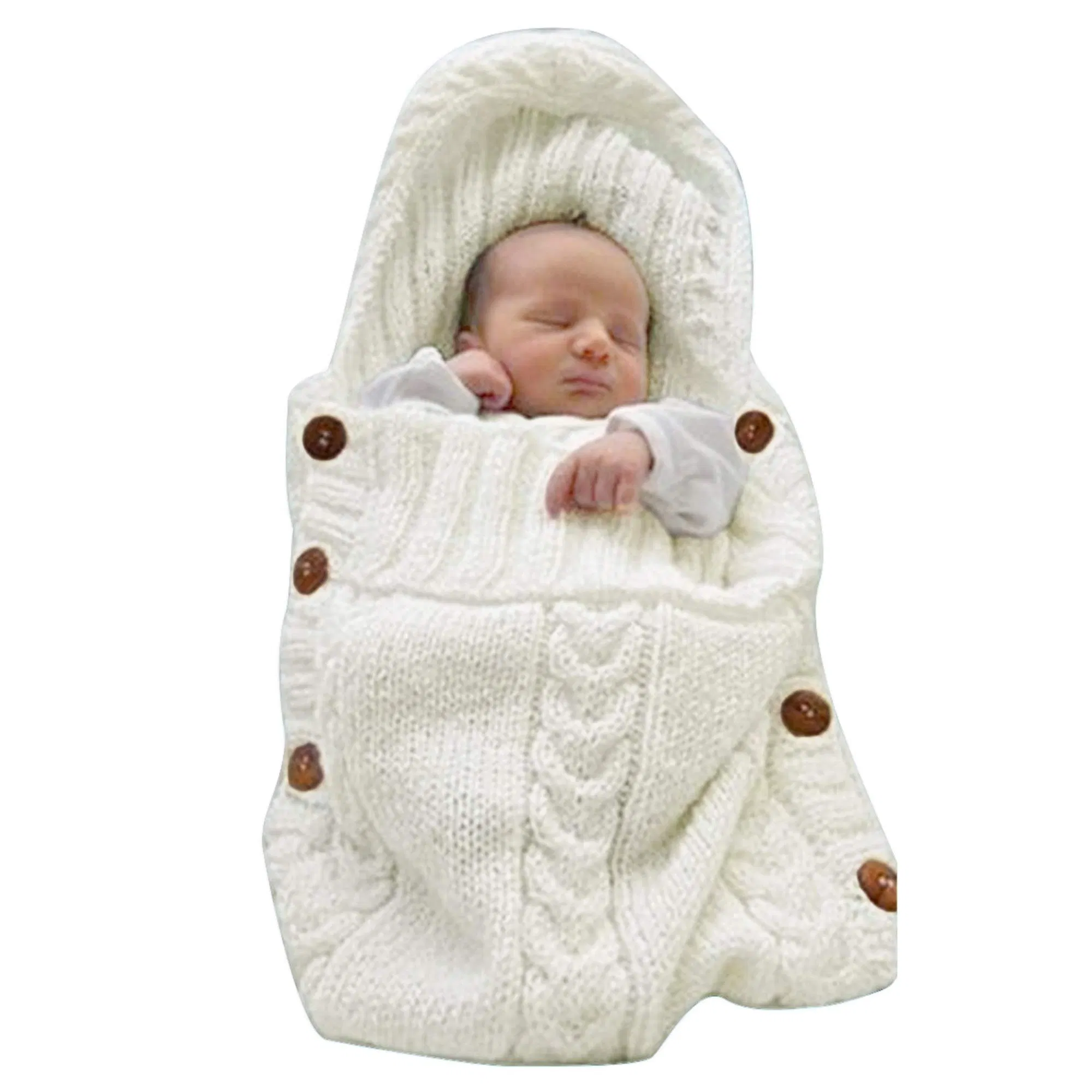 Factory Price Newborn Baby Wrap Swaddle Blanket Knit Sleeping Bunting Bag