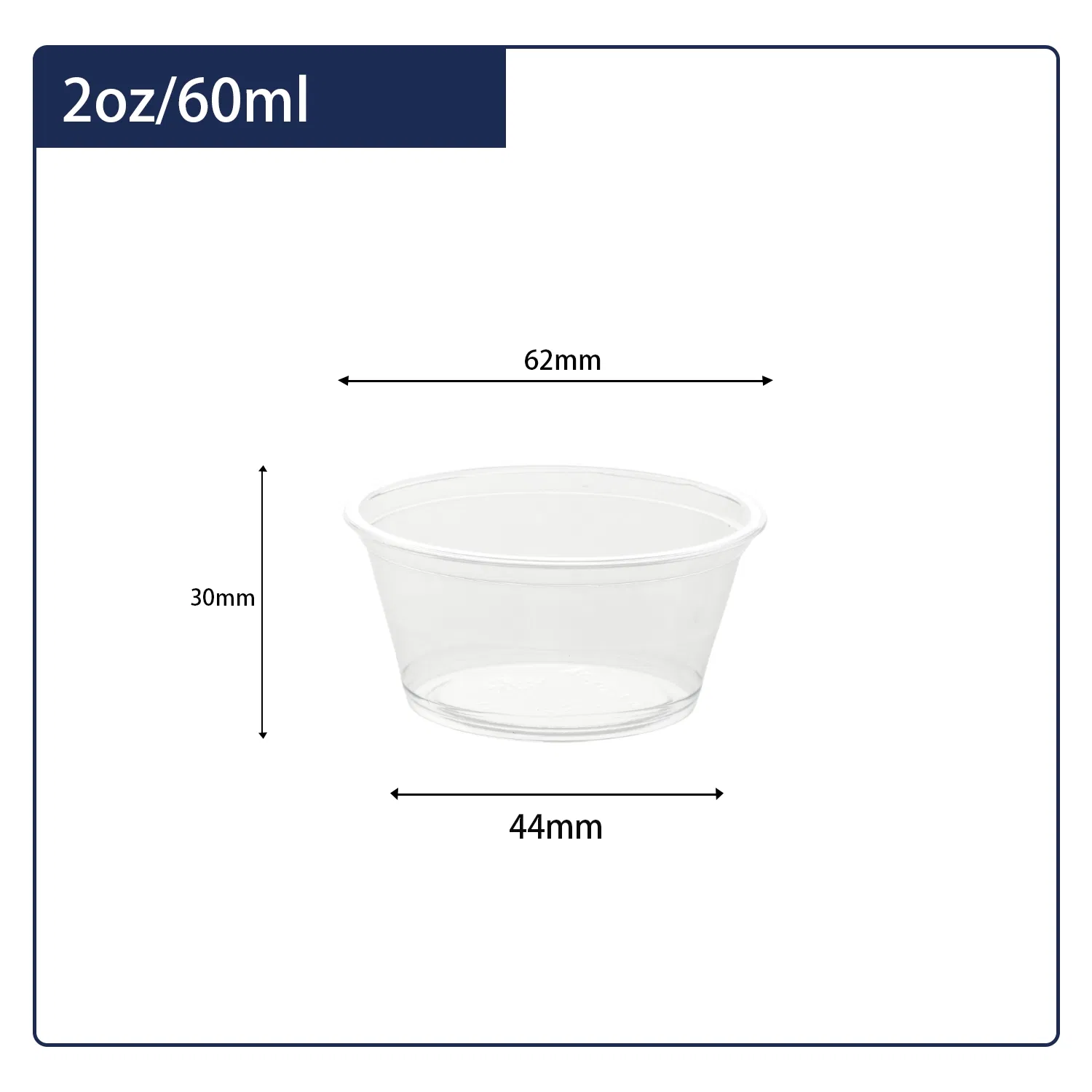 Чашка пластиковая одноразовая 2oz с крышкой