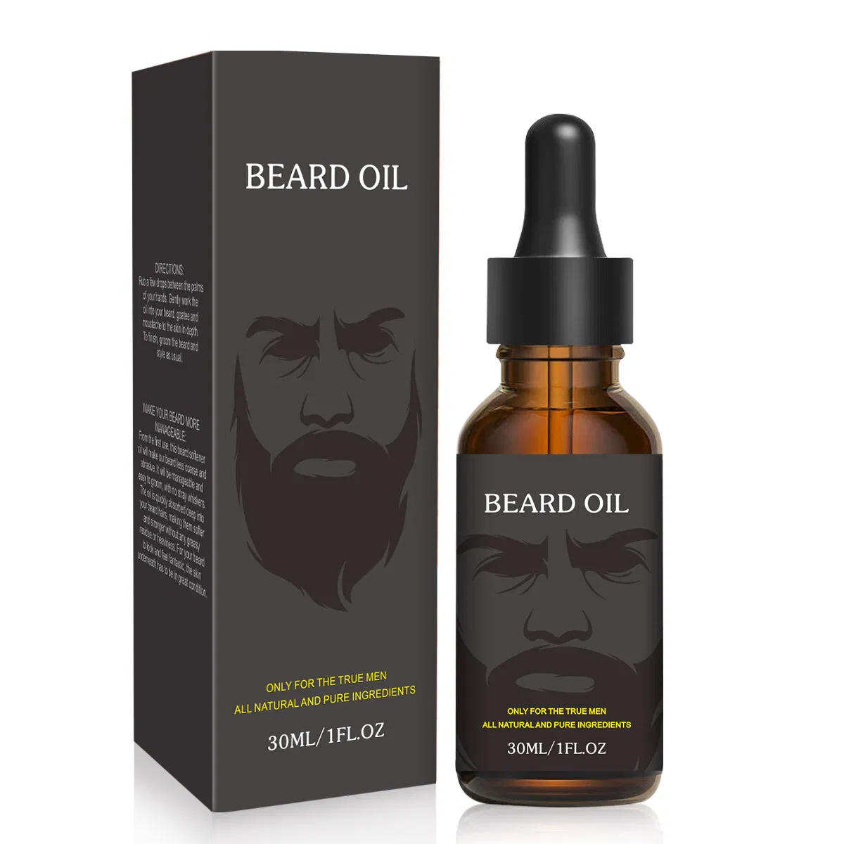 Natural Men Care Beard Growth Oil Best Organic Mustache Conditioner Softener Beard Oil