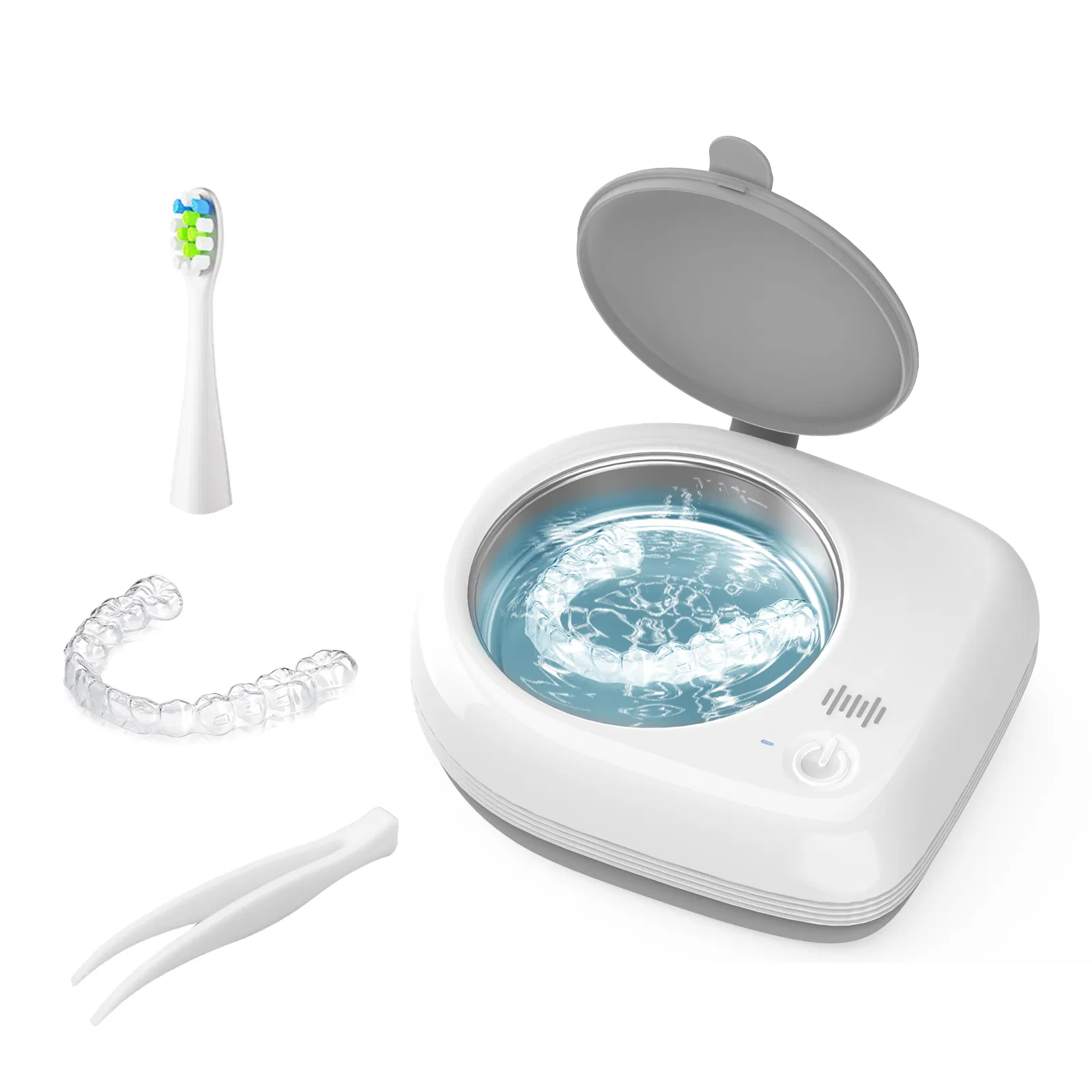 Wholesale Dental Care Rechargeable Mini Size Aligner Ultrasonic Cleaner 80ml