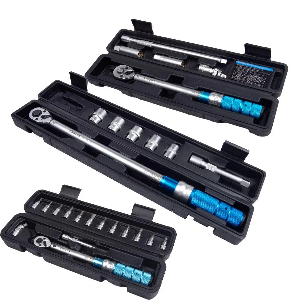 Super 1/4 Drive Stainless Steel Torque Wrench Set Bicycle Repair Tool