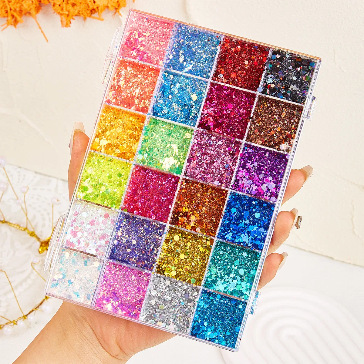 Holographic Glow in The Dark Face Hair Body Glitter Gel Chunky Glitter