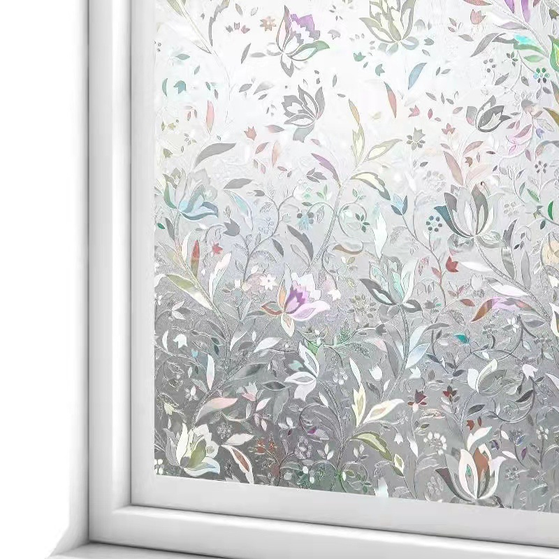 Anti UV Stained Static Cling Glass Window Privacy Film for Window Sticker Bathroom Decals