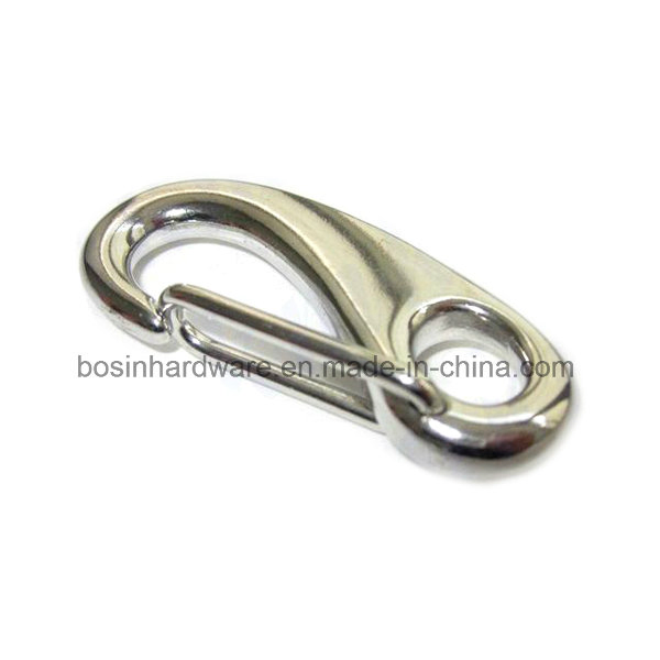 32mm Nickel Plated Metal Spring Snap Hook