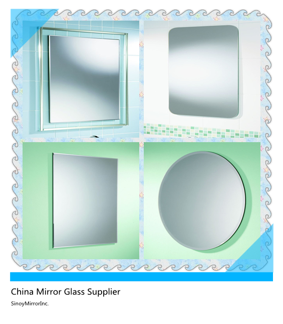 Square Silver Beveled Mirror for Bathroom Mirror