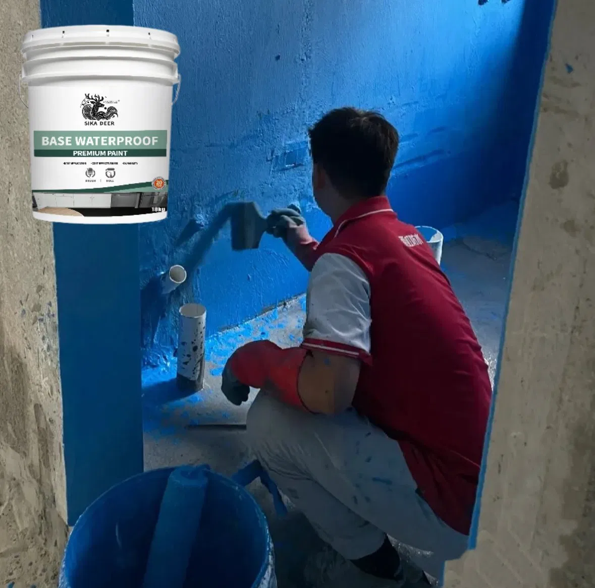 Eco-Friendly and Low Voc Eco-Friendly Waterproof Coating Base Waterproof Coating