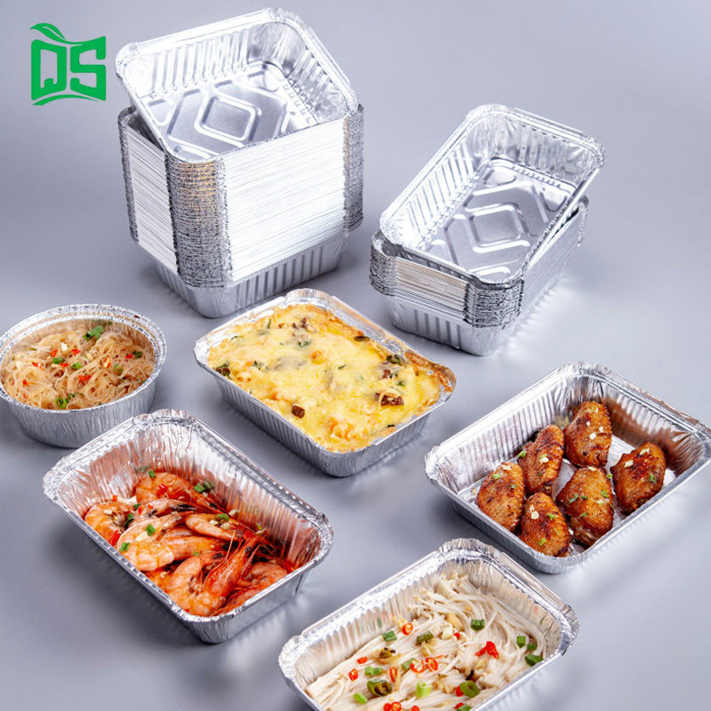 Disposable Baking Aluminium Foil Tray with Lid for Cooking Aluminium Foil Container