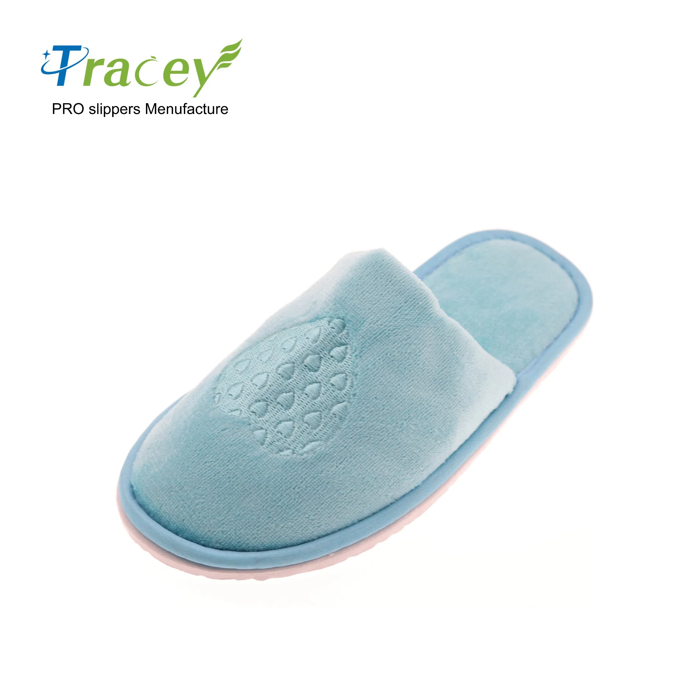 Hotel Disposable Coral Fleece Slippers-Comfortable Soft & Portable Travel Size