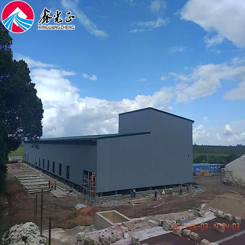 Large Span Welded H Steel Column Steel Structure Warehouse
