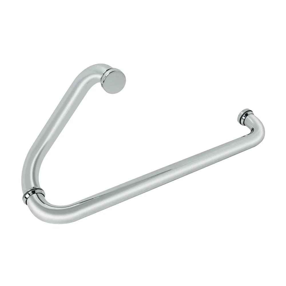 Round Tube Stainless Steel Bathroom Glass Door Handle