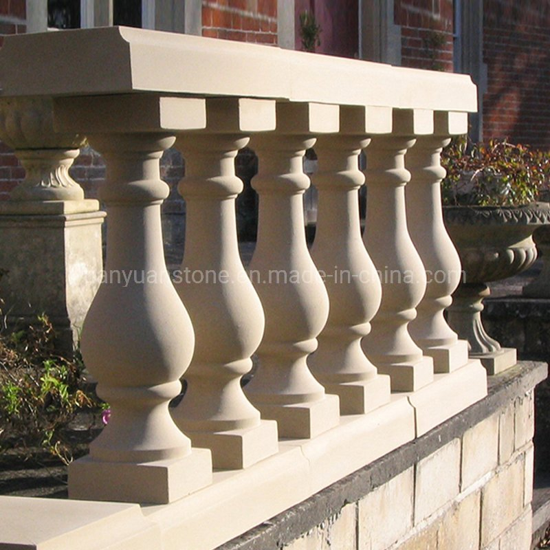 Natural Yellow Sandstone Balustrade/Bridge Railling Stone/Stair Safety Handrail