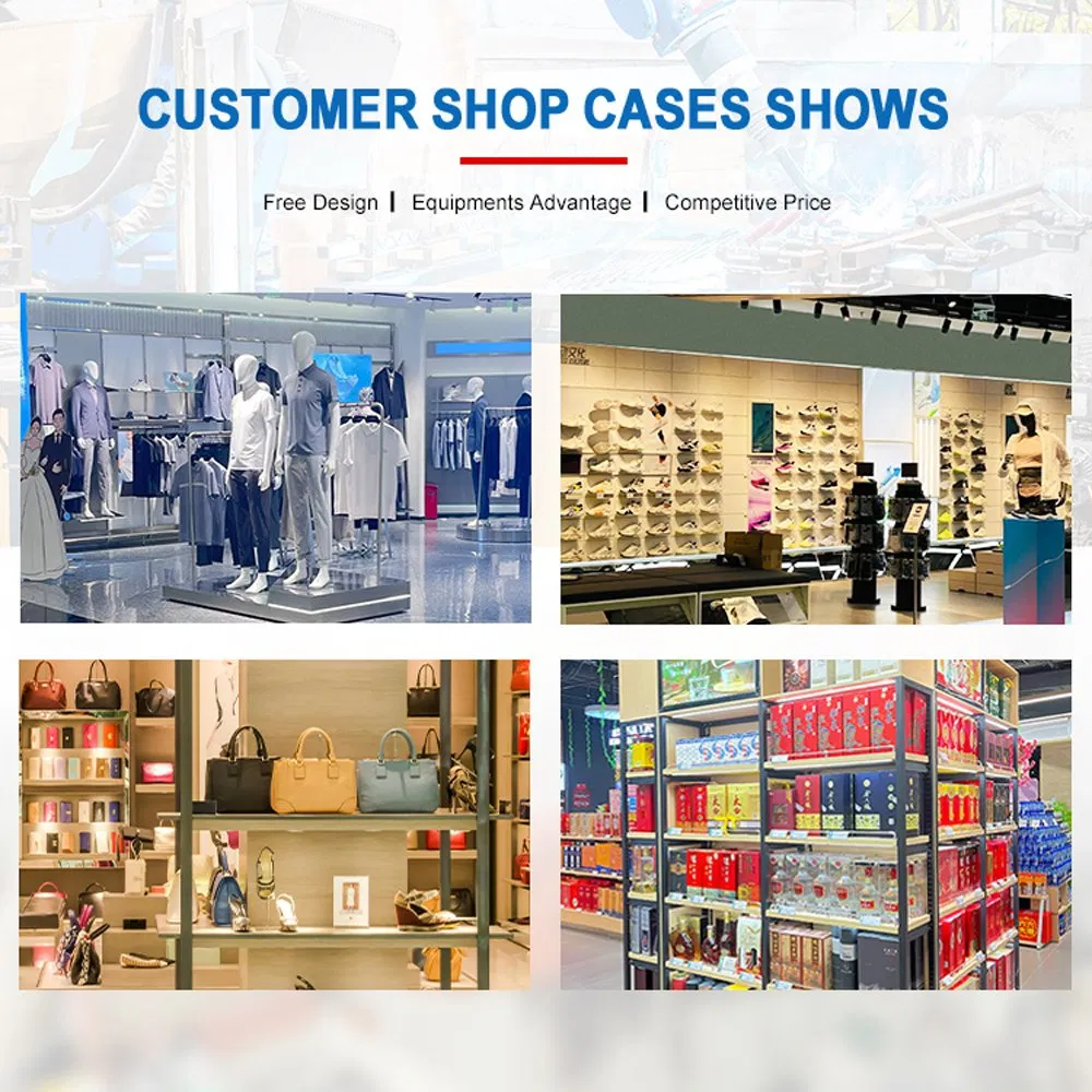 Modern Retail Shop 4 Way Floor Metal Rack Shoe Display Stand for 24 Pairs