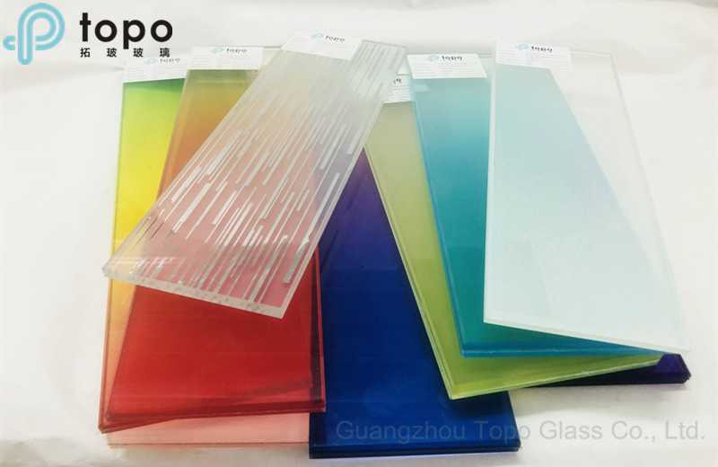 Tinted Red Gradient Laminated Glass with Best Quality (LG-TP)