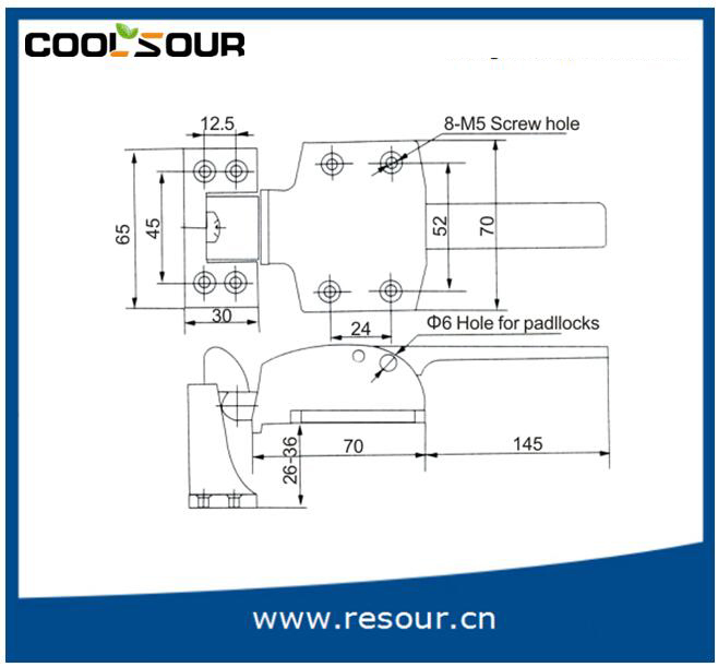 Cold Room Door Latch, Safety Latches, Door Lock, Dl-1538/Cx-1538, Yl-1061/Yl-1062
