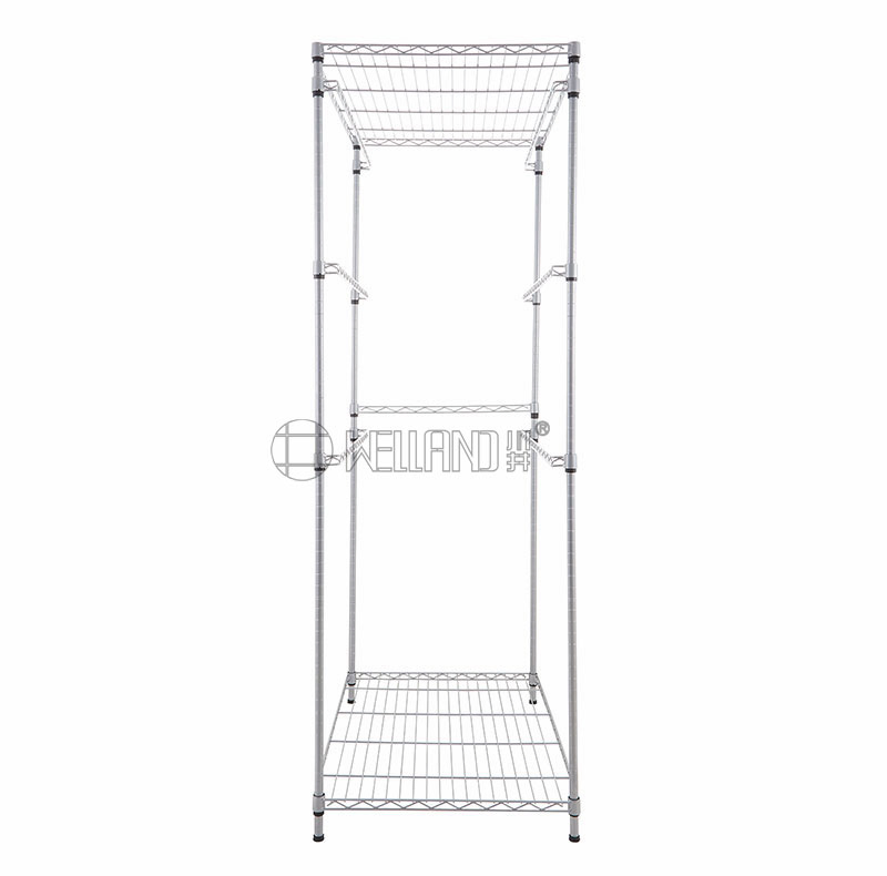 Heavy Duty Storage Rack 5 Tiers Chrome Wire Mesh Shelving Factory Multilayer Steel Shelves for Garages