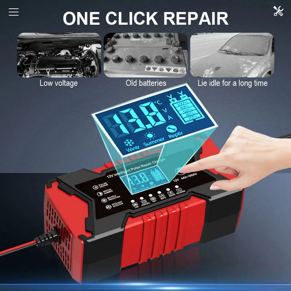 Зарядное устройство для АКБ 12В 10А с цифровым дисплеем
