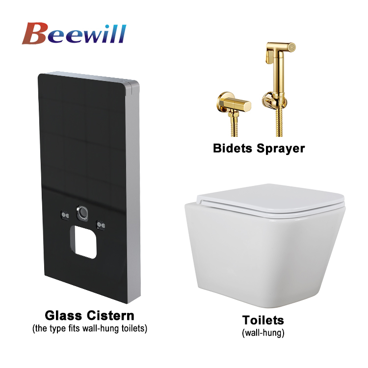 One Stop Service Concealed Cistern Wall Mounted Toilet Bidet Sanitary Ware
