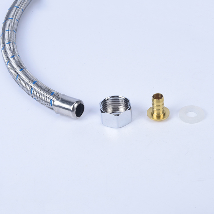 Hose Braided S. S Mixer Flexible Pipe Duct Connector 50-200cm Water Air Shower Braided Metal Hose for Wash Basin