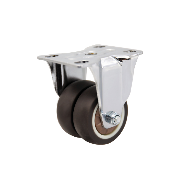 Low Price Zhongshan Double Affordable Wheel Lightweight Castor TPR Wheels Furniture Caster