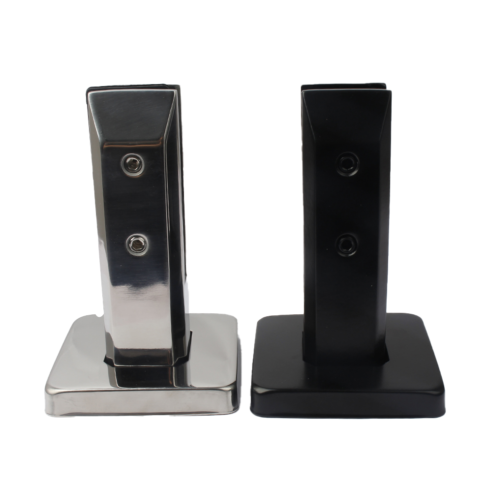 High Quality Side Mounted Railing Frameless Stainless Steel Glass Spigot D Clamp 50*50