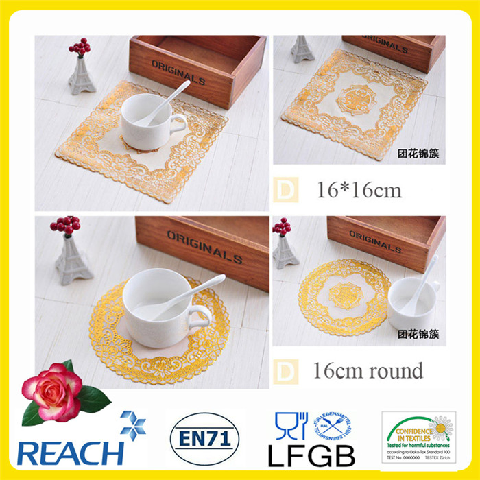 PVC Pressed Lace Coaster (JFBD-003)