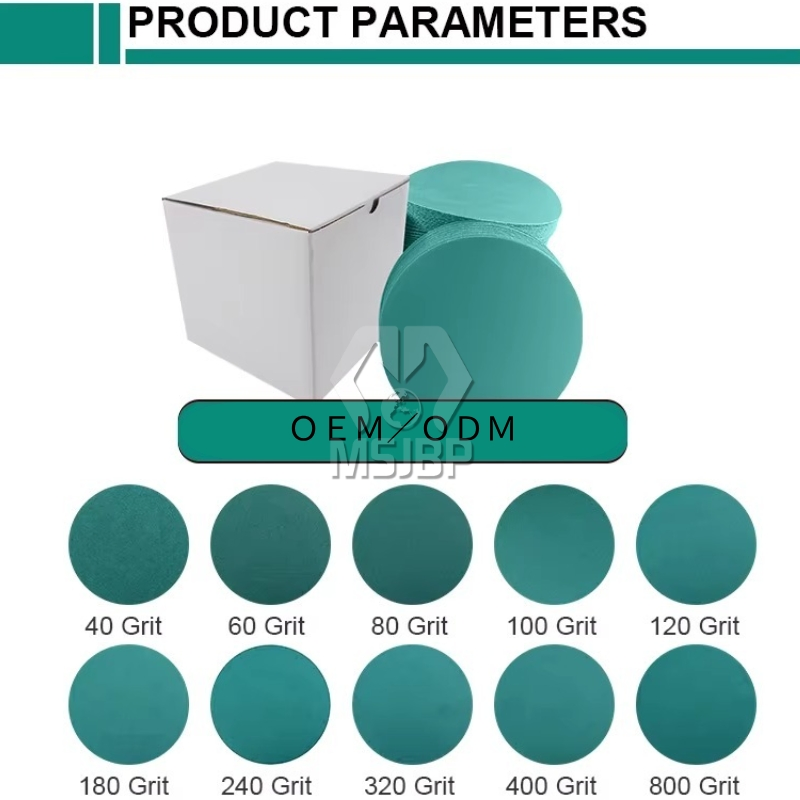 Msjbp Abrasive Factory Green 5-in Film Sanding Disc for Grinding Polishing