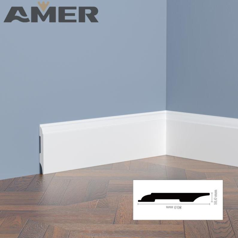Lightweight Waterproof Charcoal Louver PS Skirting Board Flooring Accessories