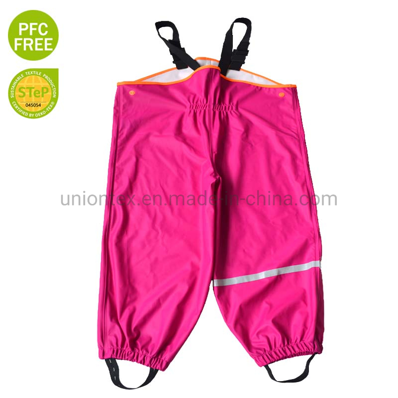 Kids Waterproof Suspender Rain Pants