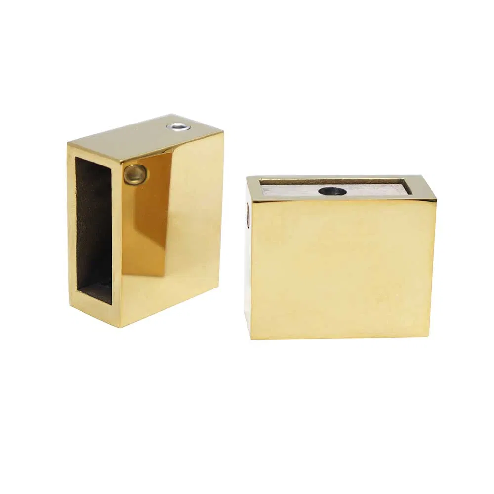 Golden Polished Bathroom Shower Hardware Glass Sliding Door System